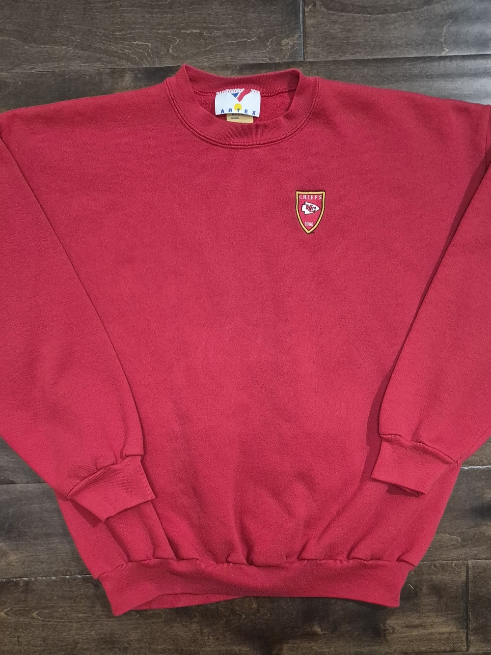 Vintage Kansas City Chiefs Red Crewneck Sweatshirt Embroidered